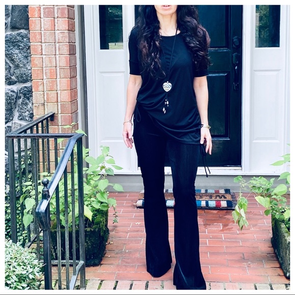 FABULOUS SHORT SLEEVES SIDE RUCHED LOOSE FIT TUNIC - Picture 16 of 16